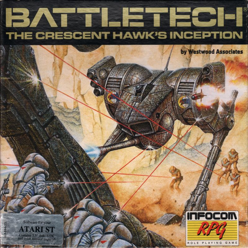 BattleTech: The Crescent Hawk's Inception box art for Atari ST